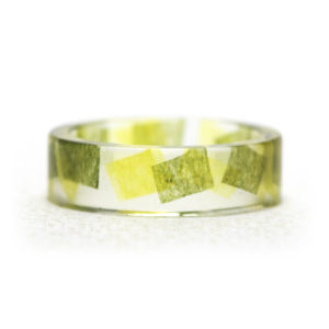 Green & Yellow Confetti Ring