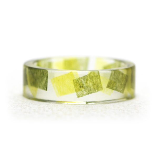 Confetti Ring - Green and Yellow