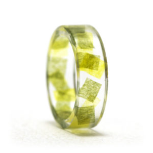 Green & Yellow Confetti Ring