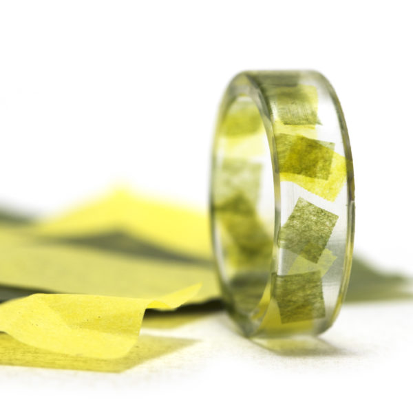 Confetti Ring - Green and Yellow