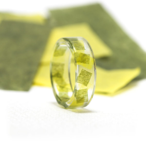 Confetti Ring - Green and Yellow