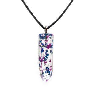 Blue & Pink Flower Necklace