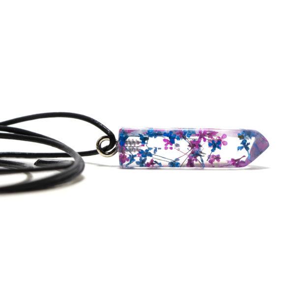 Blue and Pink Flower Pendant