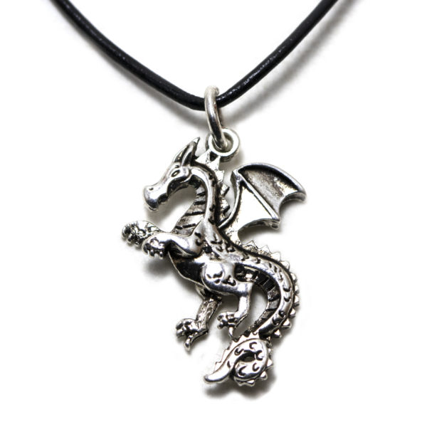 Dragon Silver Plated Pendant Necklace