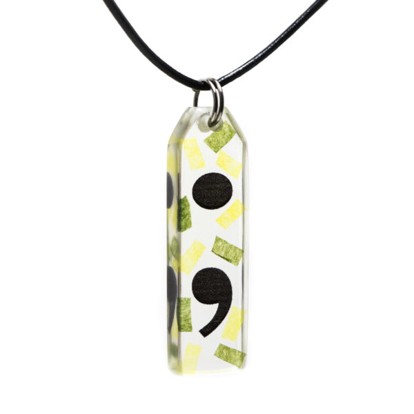 Semicolon Confetti Pendant Necklace