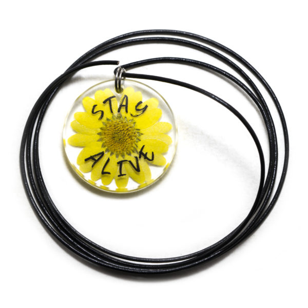 Stay Alive Flower Pendant Necklace