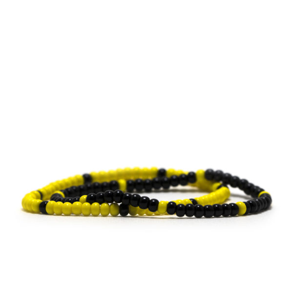 Yellow And Black Bead Bracelets