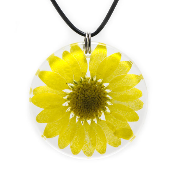 Yellow Daisy Flower Necklace