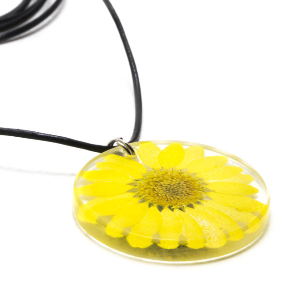 Yellow Daisy Flower Necklace