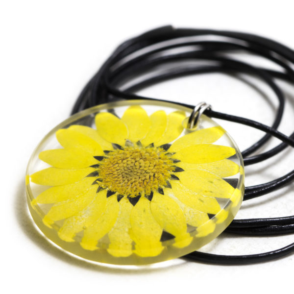 Yellow Daisy Flower Necklace