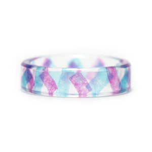 Blue & Pink Confetti Ring