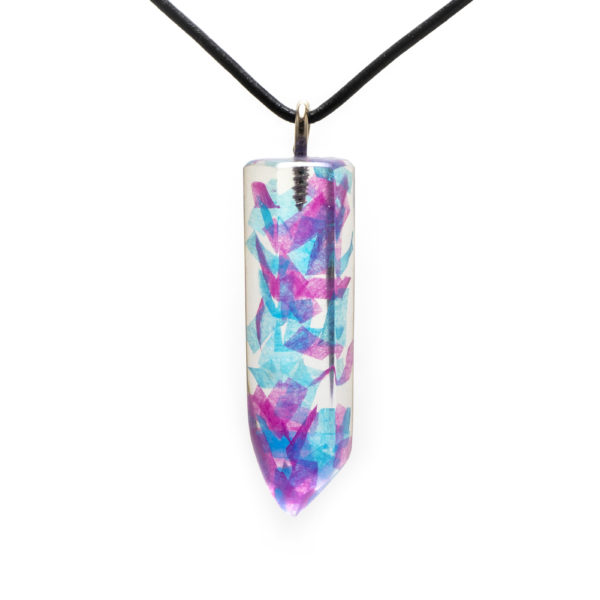 Blue And Pink Confetti Necklace