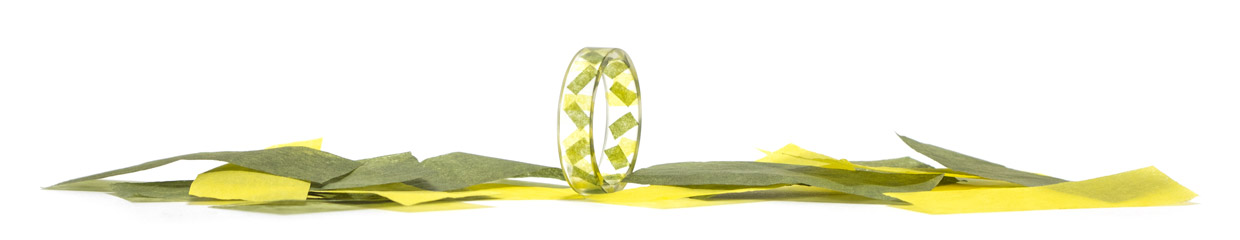 Green & Yellow Confetti Ring